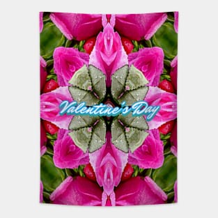 Valentine's Day pink rose pattern. Tapestry