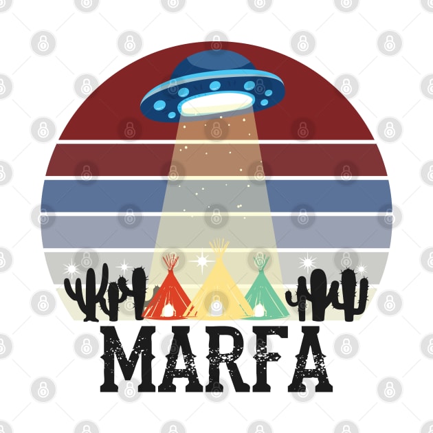 Marfa TX Ghost Lights Festival UFO Texas Art by alltheprints