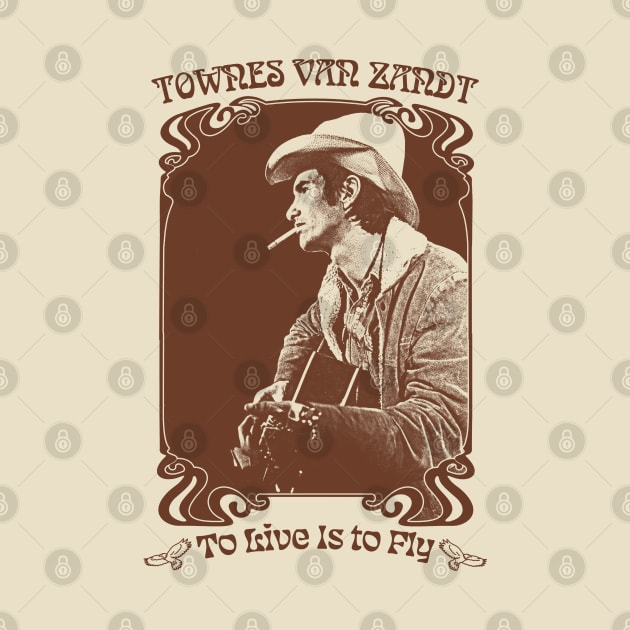 Townes Van Zandt // Retro Style Fan Design by DankFutura