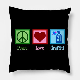 Peace Love Graffiti Pillow