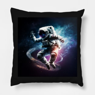 Astronaut dancing in space Pillow