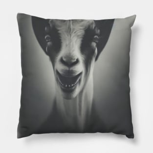 Creepy goat Pillow