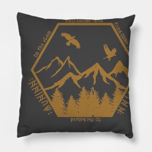 Two Ravens Flew Pillow