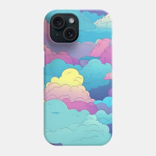 Dreamy Skies: Pastel Cloudscape Pattern Phone Case