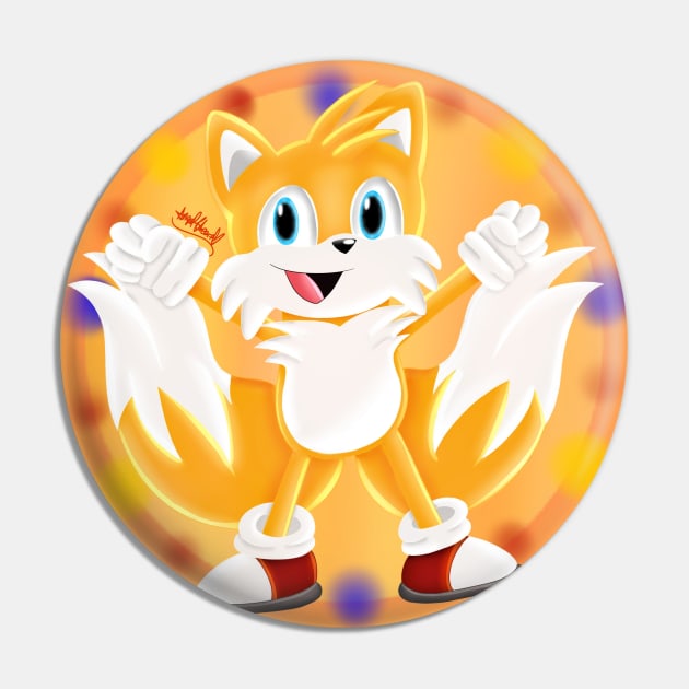 Miles Tails Prower Pin by AngelHeartArt