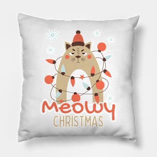 Meowy Xmas Pillow