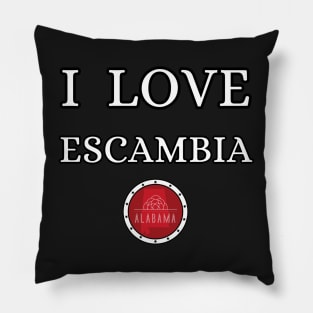 I LOVE ESCAMBIA | Alabam county United state of america Pillow