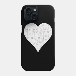 Terrier Heart Jigsaw Pieces Design - Gift for Terrier Cream White Lovers Phone Case