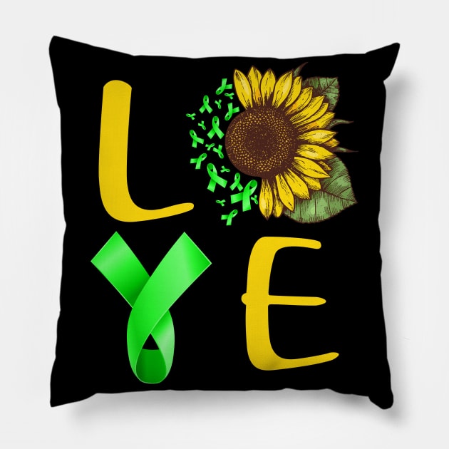 love lymphoma sunflower Pillow by TeesCircle