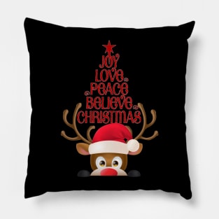 Reindeer Christmas Pillow