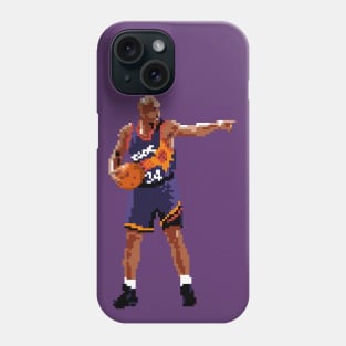 Charles Barkley setting up the offense Pixel Phone Case