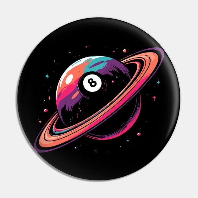 8 Ball Billiard Pool Planet Pin by podtuts