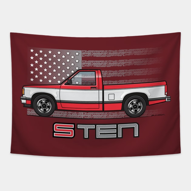 USA Red N White Tapestry by JRCustoms44