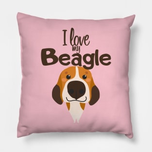 I love my Beagle! Pillow