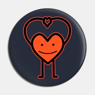 Love icon character Pin