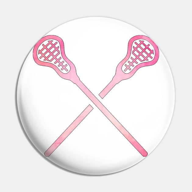 Lacrosse Stick Pink Pin by hcohen2000