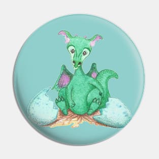 Baby Dragon Sticker Pin