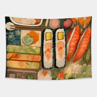 Delicious Sushi Bento box Tapestry