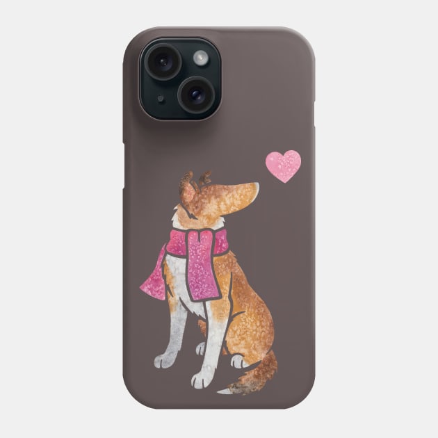 Watercolour Smooth Collie Phone Case by animalartbyjess