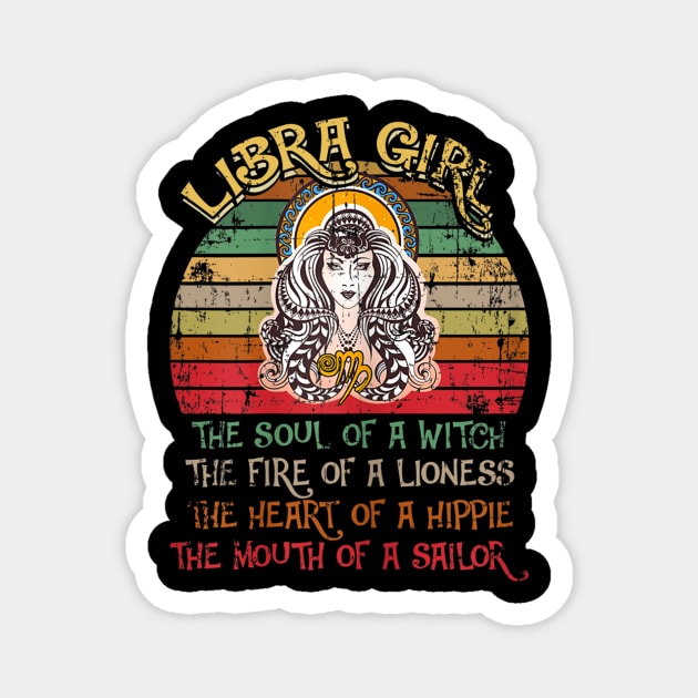 Libra Girl Birthday Queen Born September 23 October 22 Magnet by IainDodes