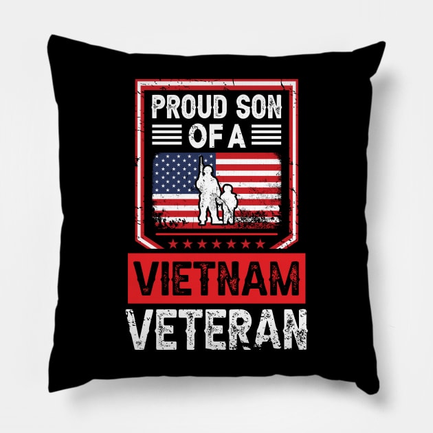 Proud son of a vietnam veteran Pillow by tee-sailor