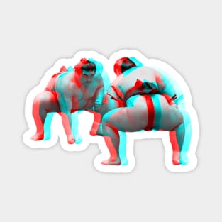 3D Sumo Wrestlers Magnet