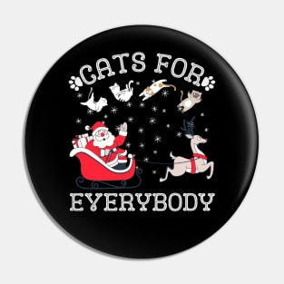 Cats For Everybody Christmas Funny Xmas Santa Pin