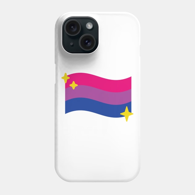 Bisexual Pride Flag Sparkle Emoji Phone Case by lavenderhearts