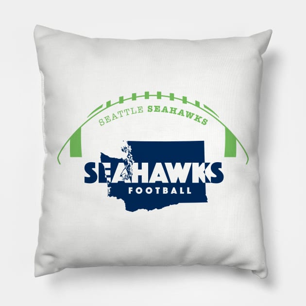 Seattle Seahawks Pillow by Crome Studio