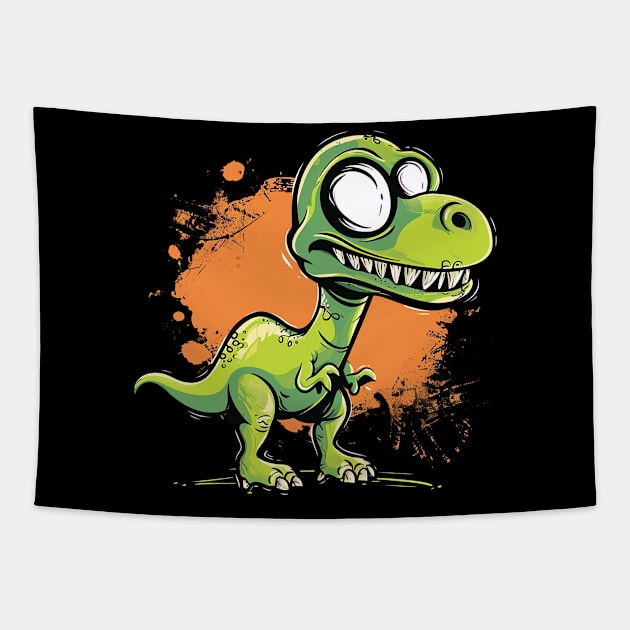 cute dino Tapestry by sample the dragon