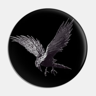 Crow Abstract Art Pin