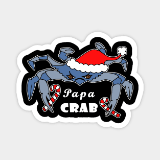 Christmas Papa Crab Blue Crab Matching Family Holiday Pajama Magnet