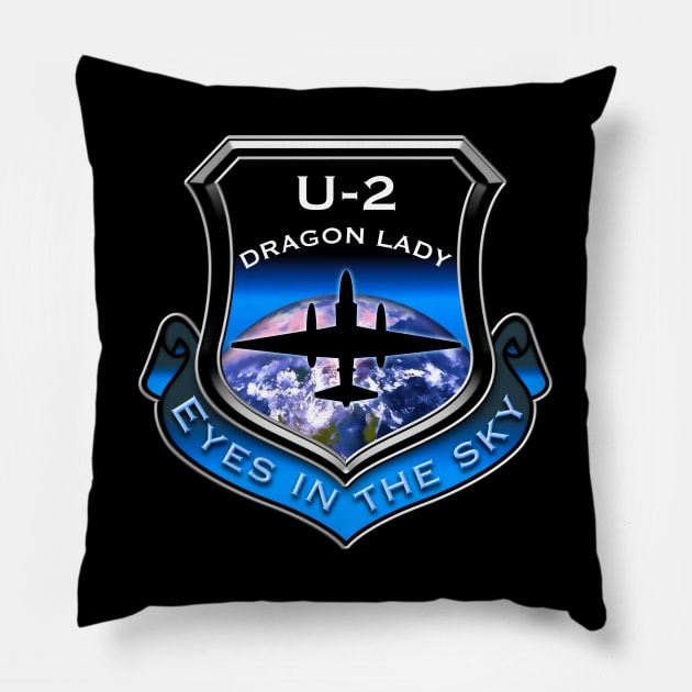 U-2 Spy Plane Pillow by DrewskiDesignz