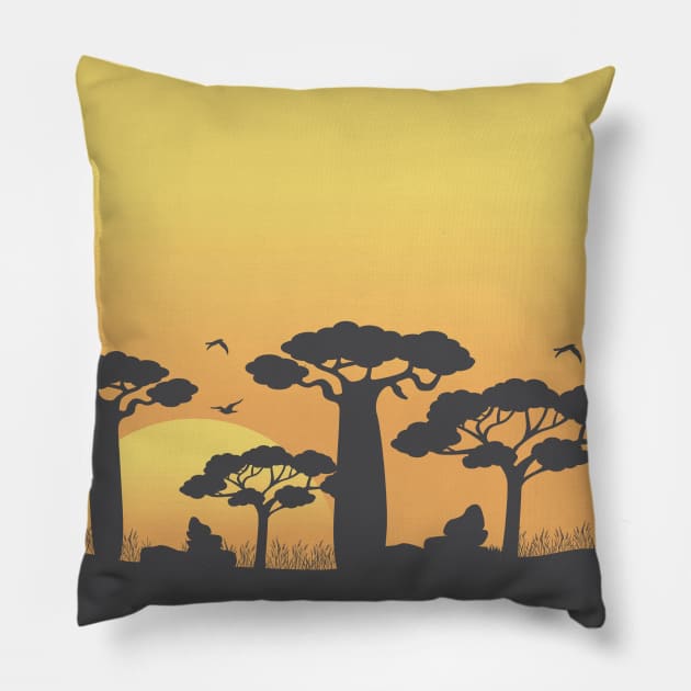 Africa nature Pillow by NoonDesign