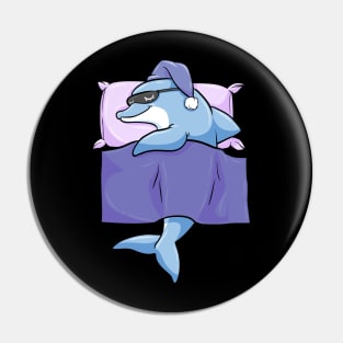 Dolphin at sleeping with duvet and pillow Pin