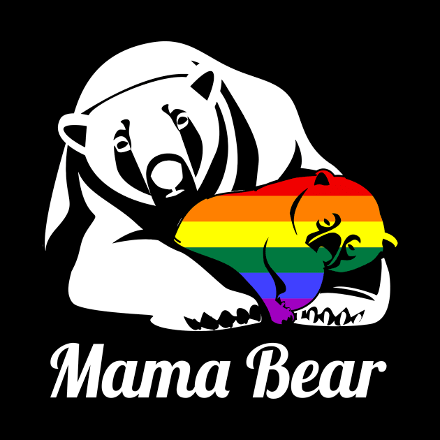 LGBTQ Mama Bear Gay Pride Rainbow Mom by Dr_Squirrel