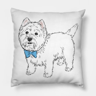 My little Westie  (please message me BEFORE you order to add your own name) Pillow