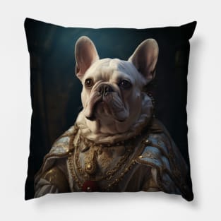 White French Bulldog - Medieval French Prince Pillow