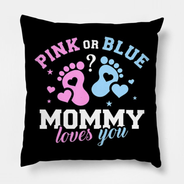 Gender reveal mommy mom Pillow by Cristian Torres