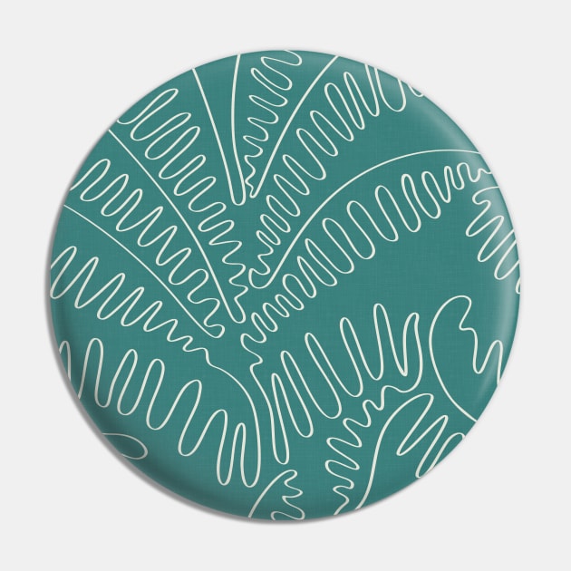 Sage Green Palm Leaves / Line Art Pin by matise
