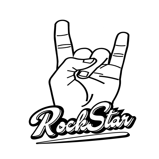 'Rock n Roll Rock Star' Awesome Guitar Gift by ourwackyhome