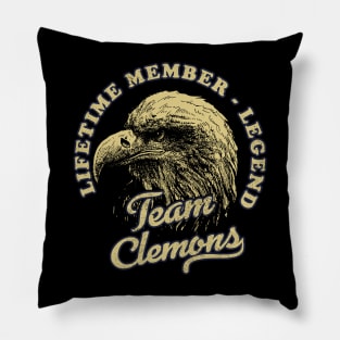Clemons Name - Lifetime Member Legend - Eagle Pillow