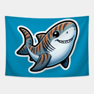 Shark Critter Cove Cute Animal A Splash of Forest Frolics and Underwater Whimsy! Tapestry