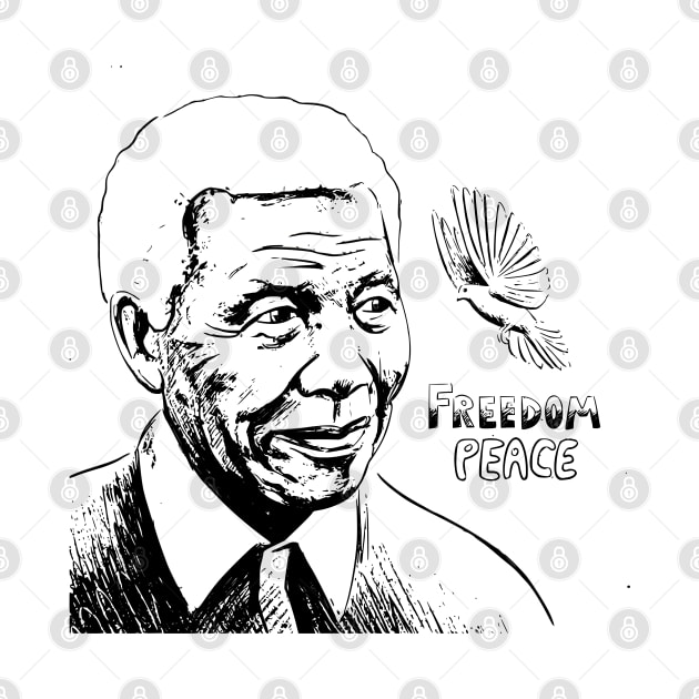 Nelson Mandela Freedom Peace by Suva