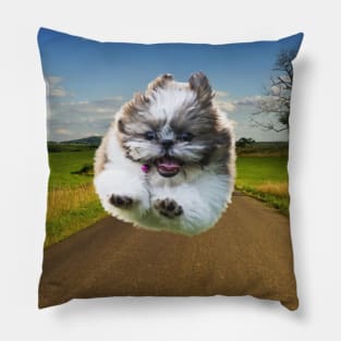 Jumping dog Pillow