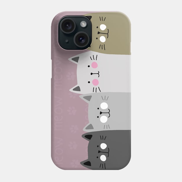 Cute Cats Phone Case by valentinahramov