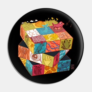 Biology Rubiks Cube Pin