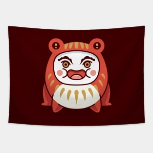 Daruma Red Frog Tapestry