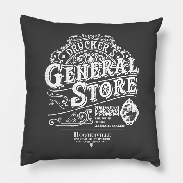Drucker's General Store Pillow by Bigfinz