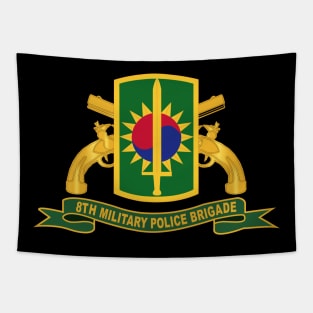 8th Military Police Brigade - SSI w Br - Ribbon Tapestry